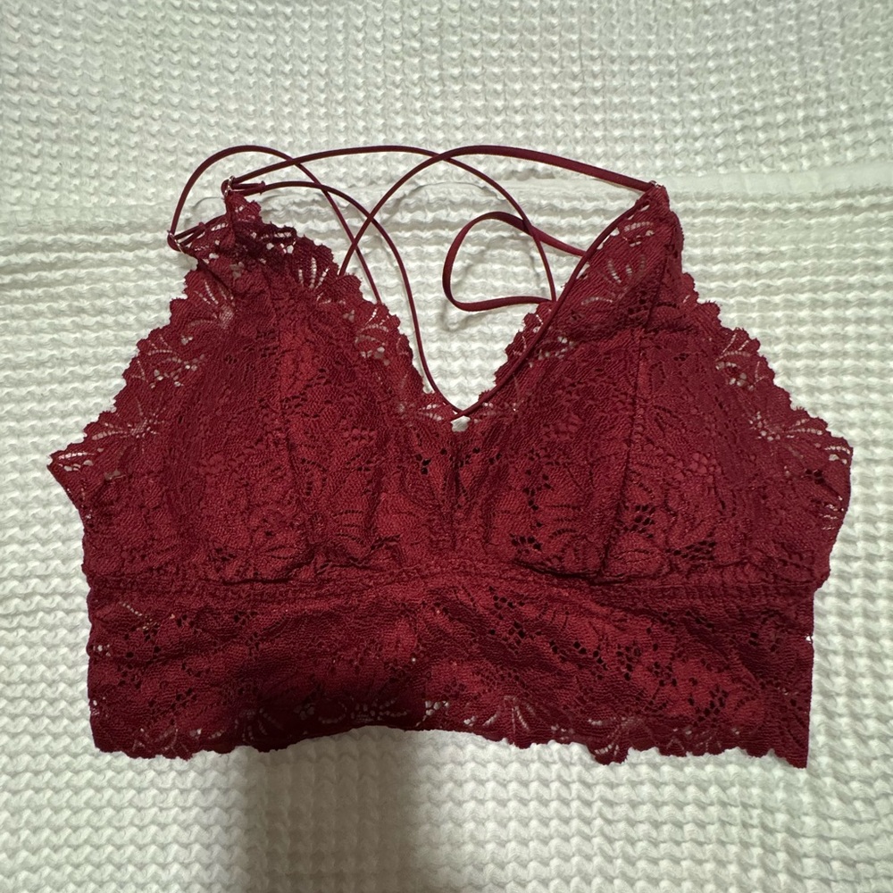 Maroon Bralette - VS Pink - Size Large - NWT